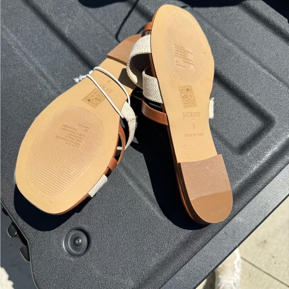 J.Crew Factory Mixed crisscross slide sandals Size 8 - Picture 9 of 9
